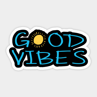 Good Vibes Positive Feelings With Happy Summer Sun Sticker